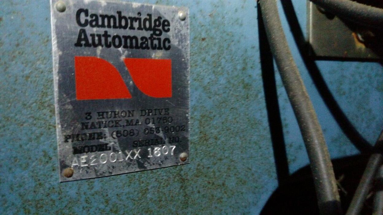 Cambridge Automatic AE2001XX Rivet -PIN- Eyeletter Machine SER #1607 INV #909-43