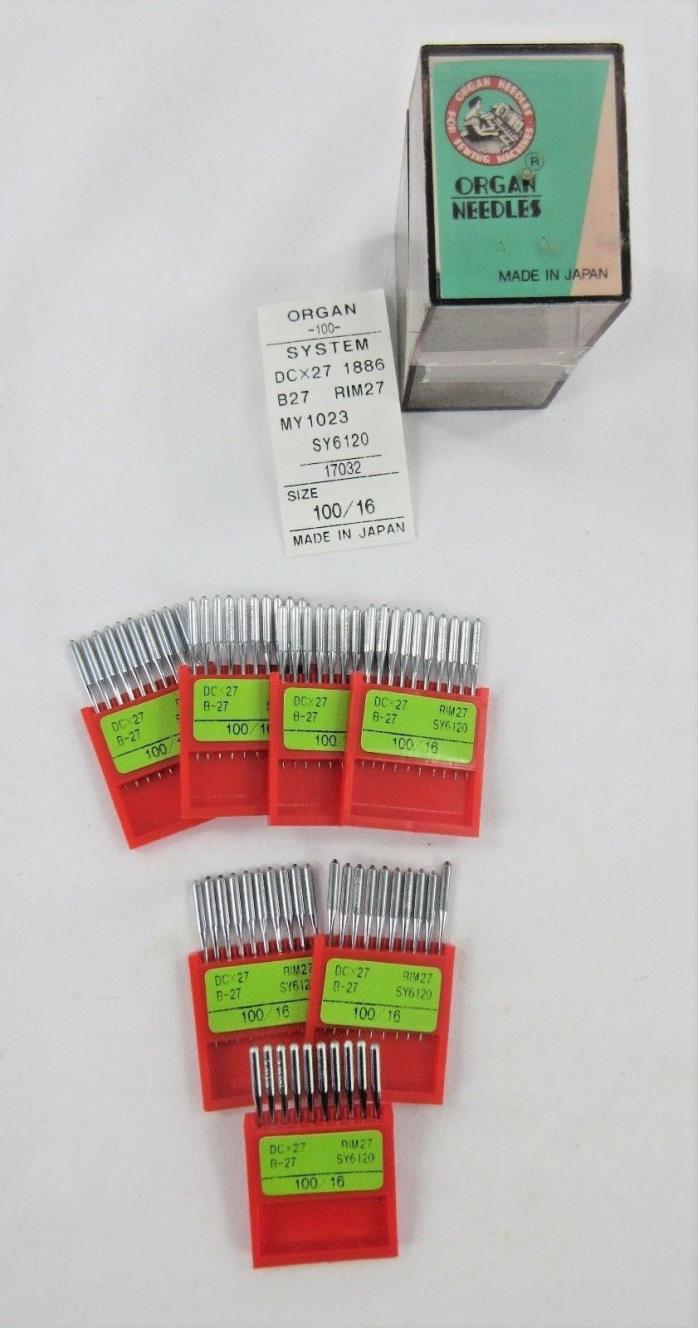 Organ Machine Needles Industrial 100/16 Total 70 Round Shank  NEW Commercial