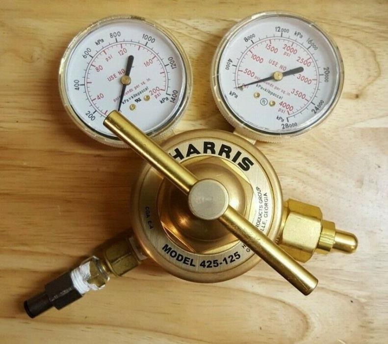 HARRIS 425-125 Regulator Cylinder Gas Air - Lightly Used