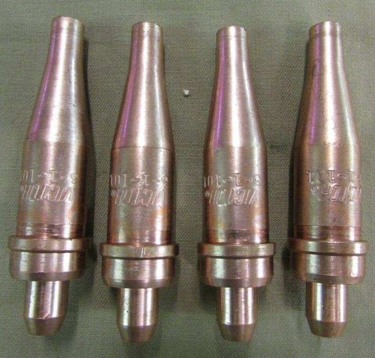 Set of 4 Victor Torch cutting tip for Acetylene, Series 1-101 size 3 3-1-101