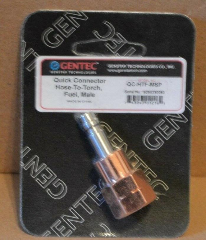 GENTEC QUICK CONNECTOR HOSE TO TORCH FUEL, MALE - QC-HTF-MSP (NEW)