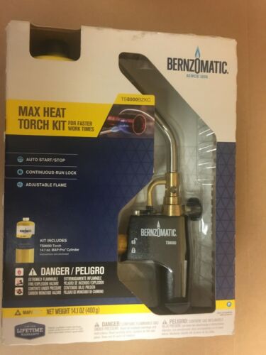 Bernzomatic TS8000BZKC Max Heat Premium Trigger-Start Torch Kit Brand New