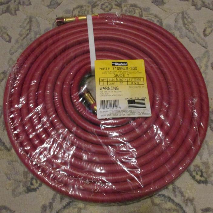 Parker 7109NLM-300 Siamese Oxyacetylene Welding Hose 25' 3/8