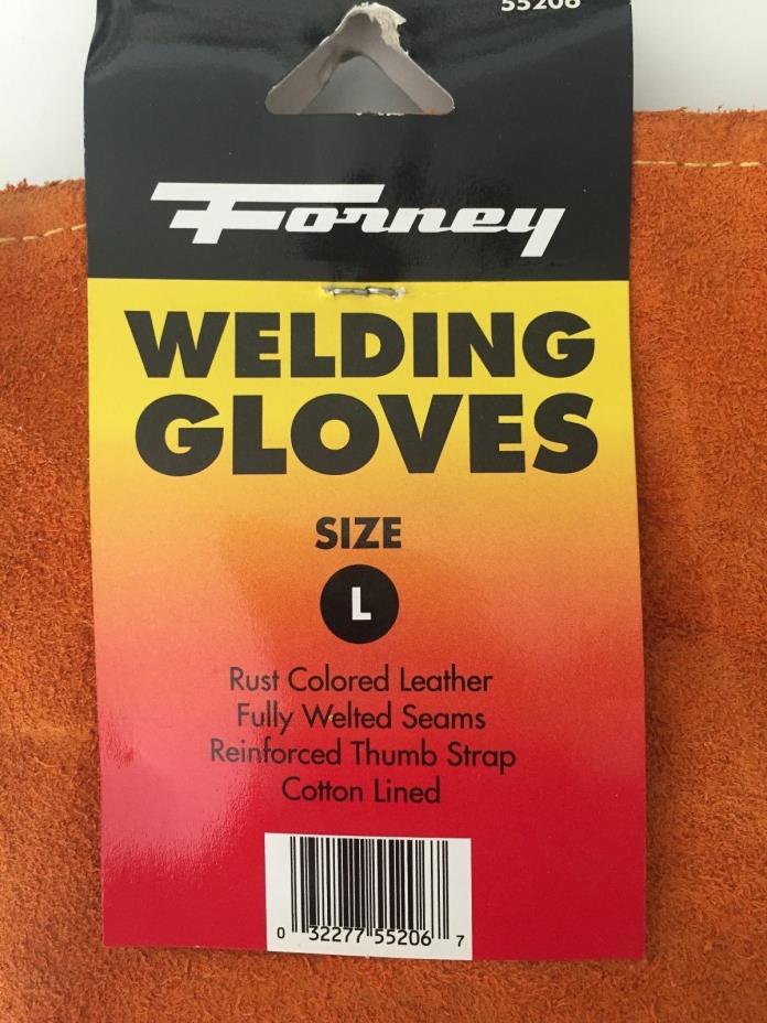 Forney Leather Welding Gloves w/Cotton Lining Size Large