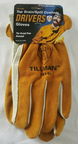 Tillman 1414 Top Grain/Split Cowhide Drivers Gloves Large