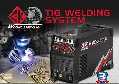 MT200 AC/ DC TIG WELDING SYSTEM-  w/bonus pkg. Mister Tig Stubby gas lens kit!