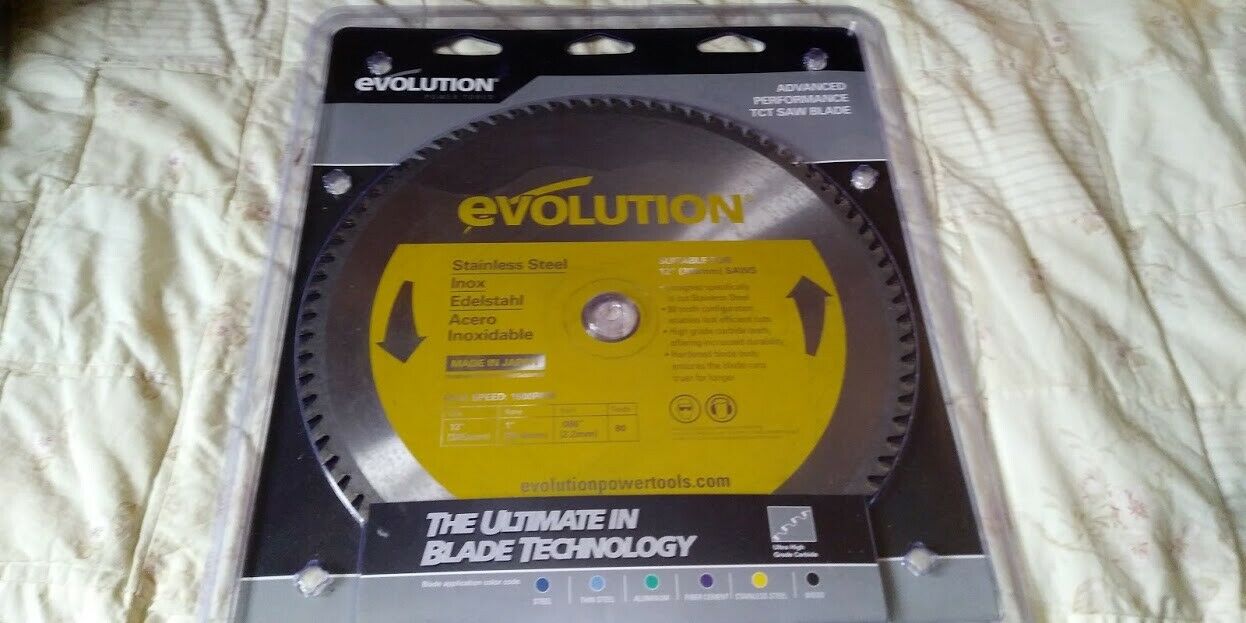 Evolution 12BLADESSN 12 in. 80-Teeth Stainless-Steel Cutting Saw Blade
