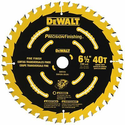 DEWALT DW9196 6-1/2-Inch 40T Cutting Precision Finishing Saw Blade Ultra-thin
