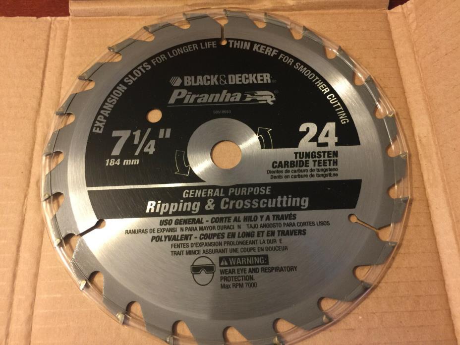 Black and Decker General Purpose Ripping & Crosscutting Steel Blade 7.25 inches