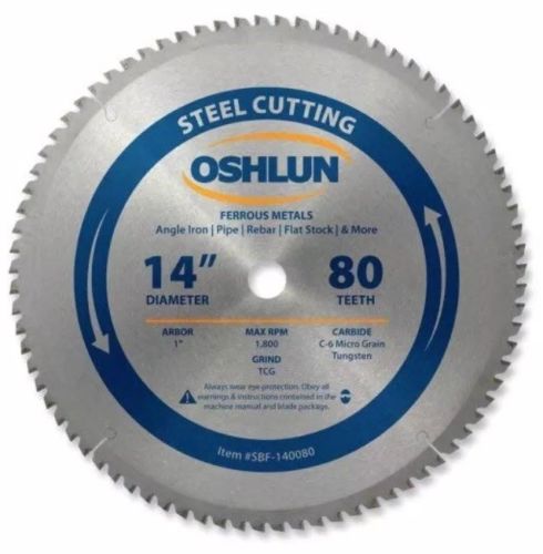14 Inch Chop Saw Blade Carbide Evolution Power Tools 80 Tooth Metal TCG Cold Cut