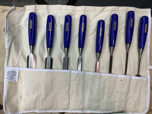 8 Irwin Blue Handle Chisels Made In Sheffield Like Marples Blue Chip