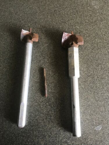 Lot Of 2 VintagePLANETOR Wood Boring Self Feeding Bit Set Used 1 1/2