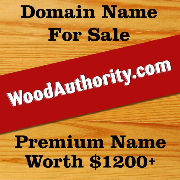 WoodAuthority.com - Domain Name For Sale, Premium Name Worth over $1200