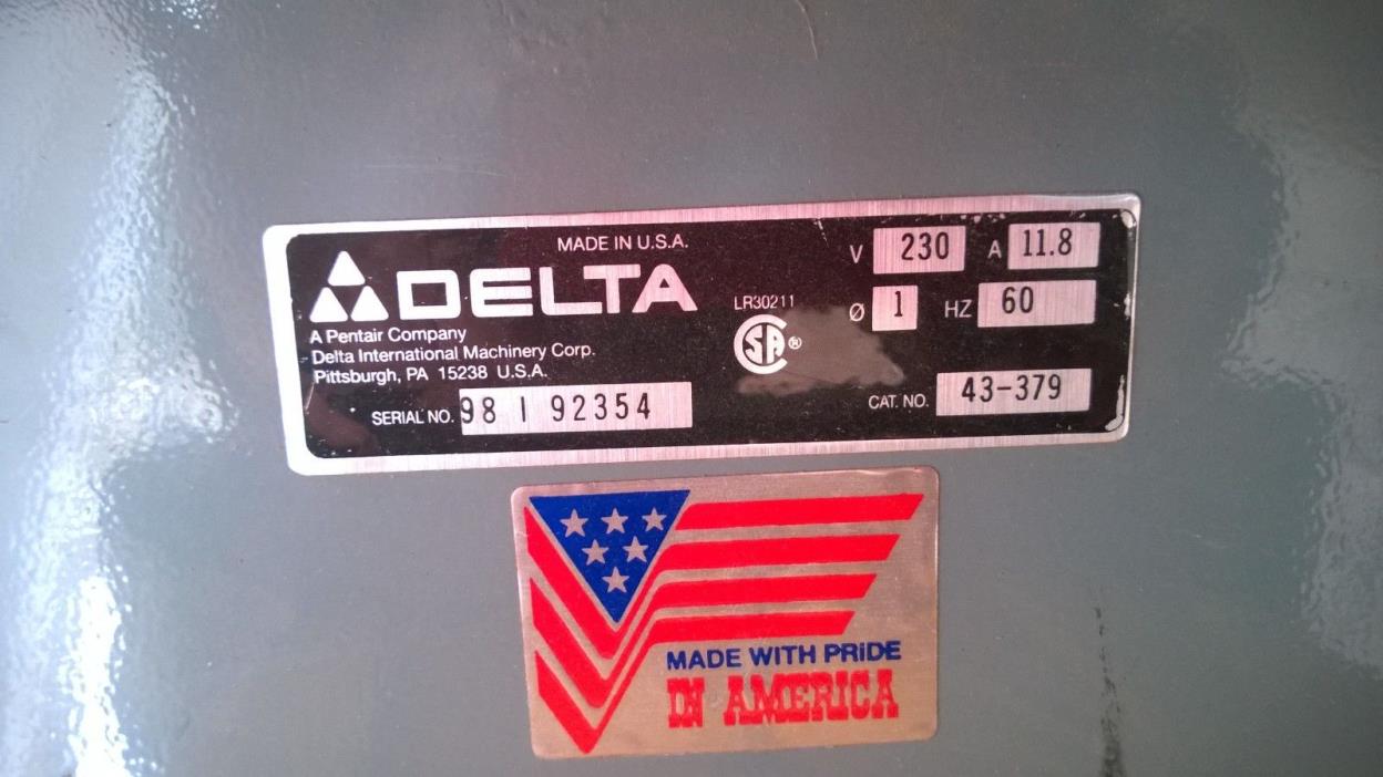 Delta Heavy Duty Wood Shaper Cat No. 43-379 . Used very little