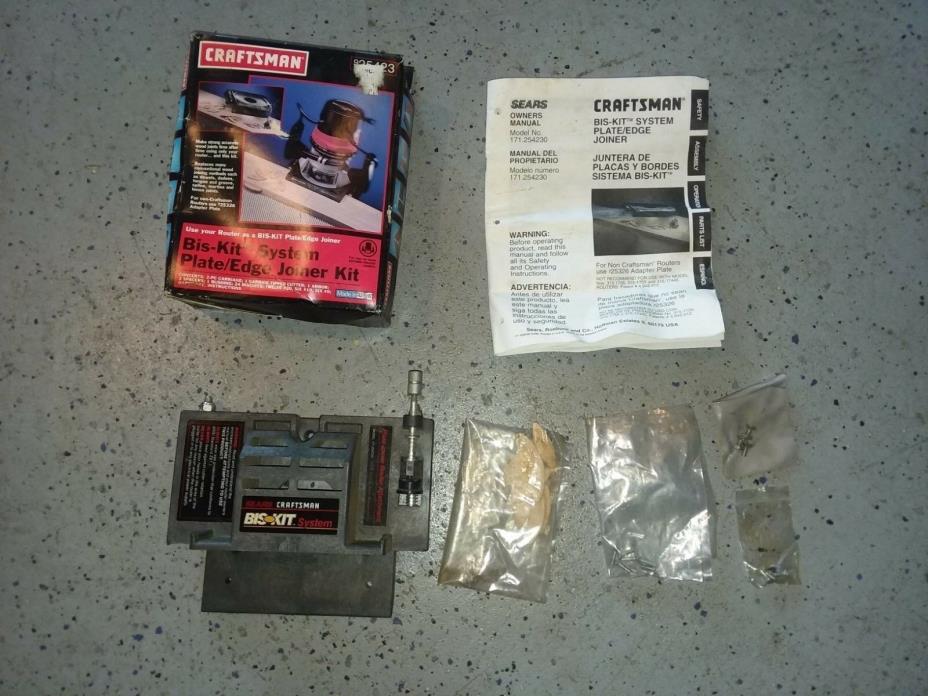 Craftsman BISKIT System Plate/Edge Joiner Kit for Router with Biscuits 9-25423
