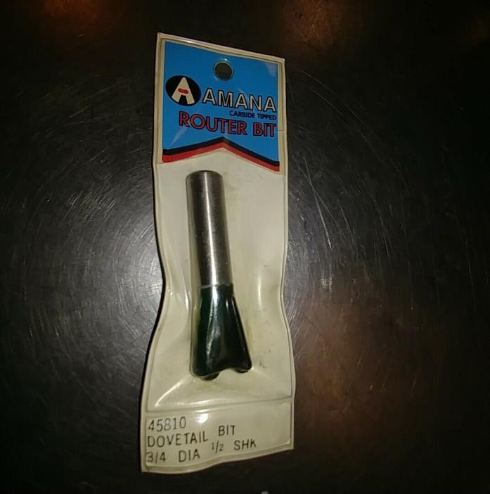 Amana Tool 45810 Carbide Tipped Dovetail 7 Deg x 3/4 D 7/8 CH x 1/2 