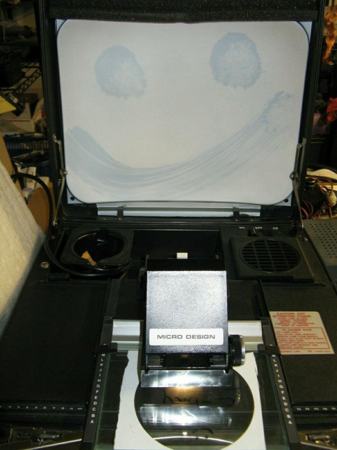 Micro Design Portable II Microfiche Projector Reader  - Working