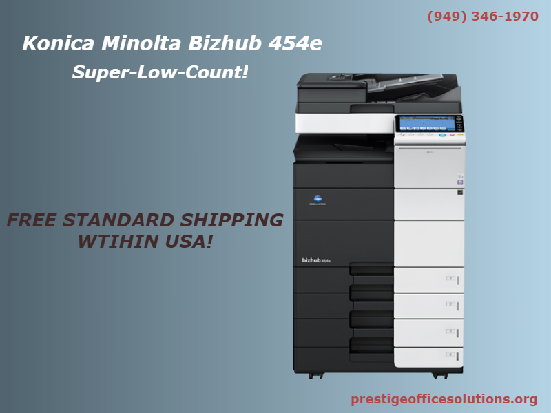 Konica Minolta Bizhub 454e B/W Copier Printer Scanner- Super Low Count!
