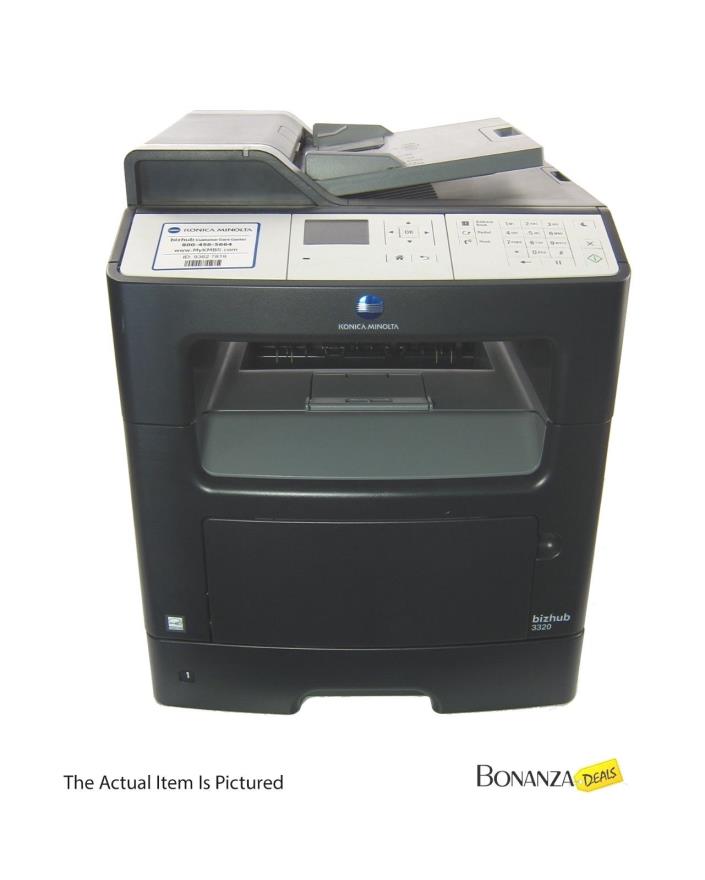 Konica Minolta Bizhub C3320 Printer Copier  Fax Scanner Page Count 17618