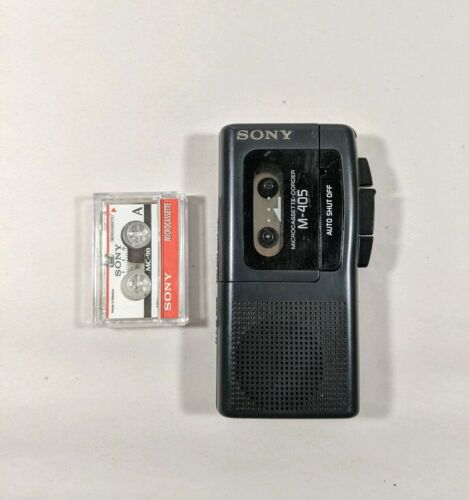 Sony MicroCassette Recorder M-405 Handheld Voice Record & Tape TESTED WORKS