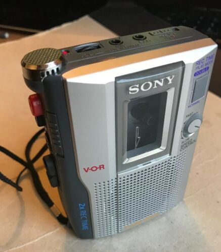 Sony VOR Clear Voice Tape Cassette Corder Model TCM-200DV Vintage Tested, Works!
