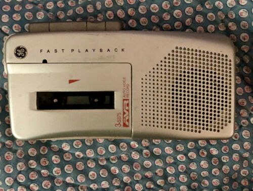 GE Micro Cassette Tape Auto Voice Recorder AVR Fast Playback 3-5375A Vintage