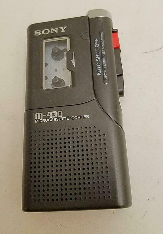 Sony M-430 Microcassette Handheld Cassette Voice Recorder Player Corder Works