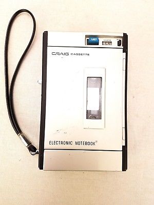 Vtg Craig 2605 Personal Cassette Recorder Electronic Notebook