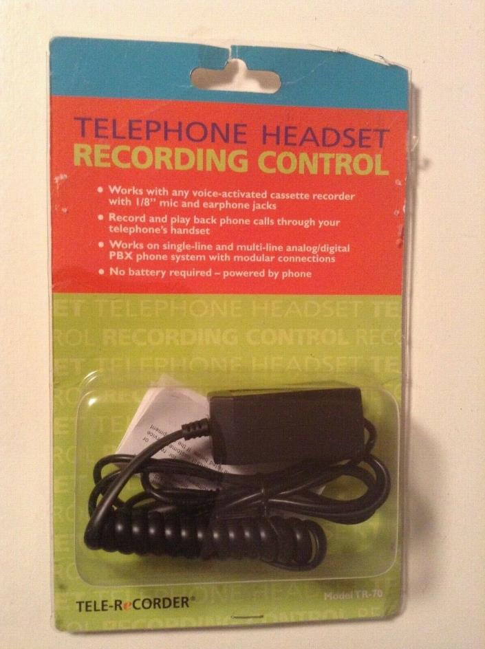 Tele-Recorder 70 Telephone Headset Recording Control Device