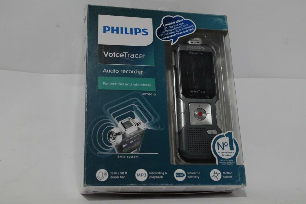 Philips DVT6010 Speech Voice Tracer with 3 Mic Auto Zoom Recording