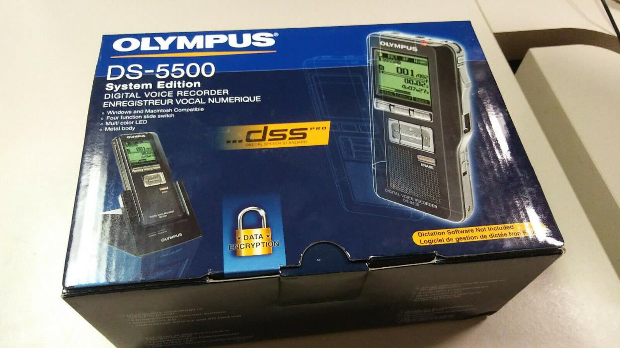 NEW Olympus DS-5500 System Edition Professional Digital Voice Recorder