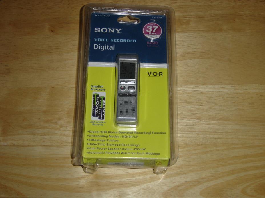 Sony Digital Voice Recorder ICD-B300 Handheld 64 MB 37 Hours NEW/SEALED