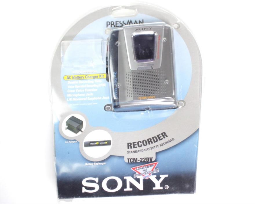 Sony Pressman TCM-22DV Cassette Recorder AC Adapter Battery Recharger Kit VOR