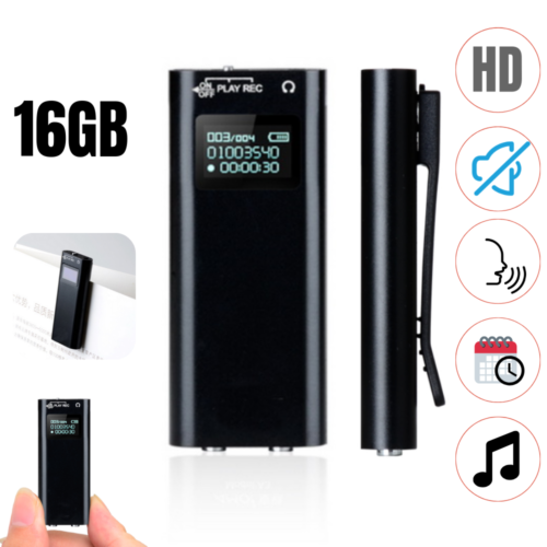 Mini Spy Voice Activated Listening Audio Recorder Device 192 Hours 16GB Lecture