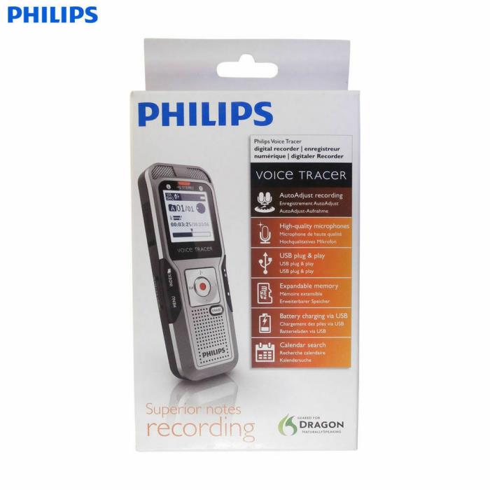 Philips Voice Tracer DVT3100 2GB New Digital Recorder for Nuance Dragon