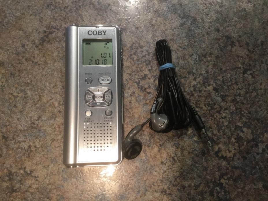 Coby CXR 190 DIGITAL Voice Recorder Works Great with EAR BUDS WORKS GREAT