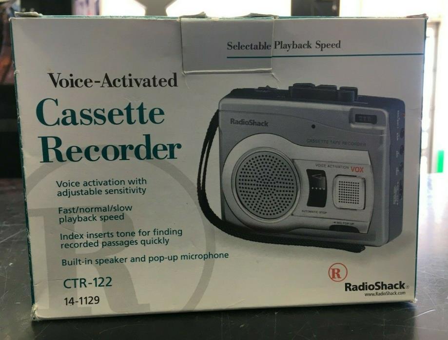 RadioShack CTR-122 Portable VOX Voice Activated Tape Cassette Player Recorder