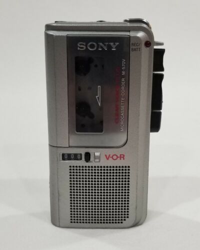SONY M-570V Handheld Cassette Voice Recorder VOR Microcassette-Corder