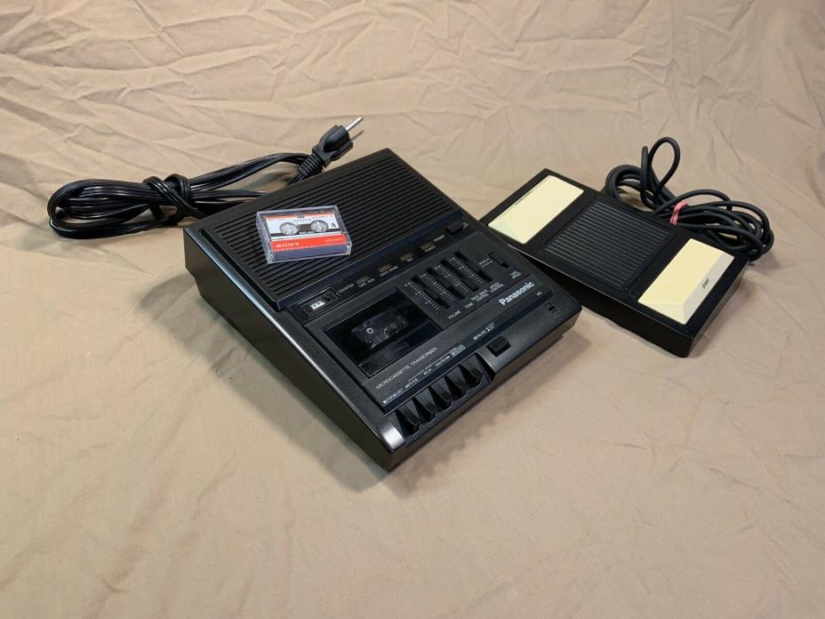Panasonic RR-930 Microcassette Transcriber Recorder & RP-2692 Foot Pedal - Works