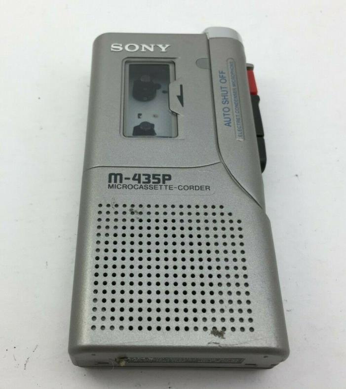 Sony M-435P MicroCassette Corder Pressman Handheld Voice Recorder