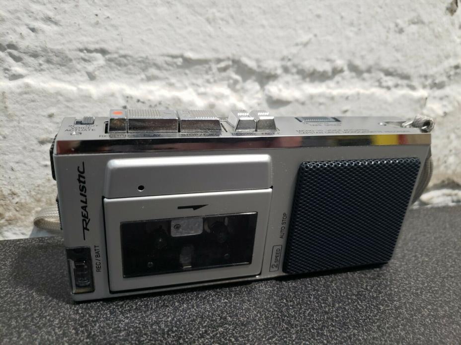 Vintage Realistic Micro cassette Recorder Micro-20 Tape Recorder Radio Shack