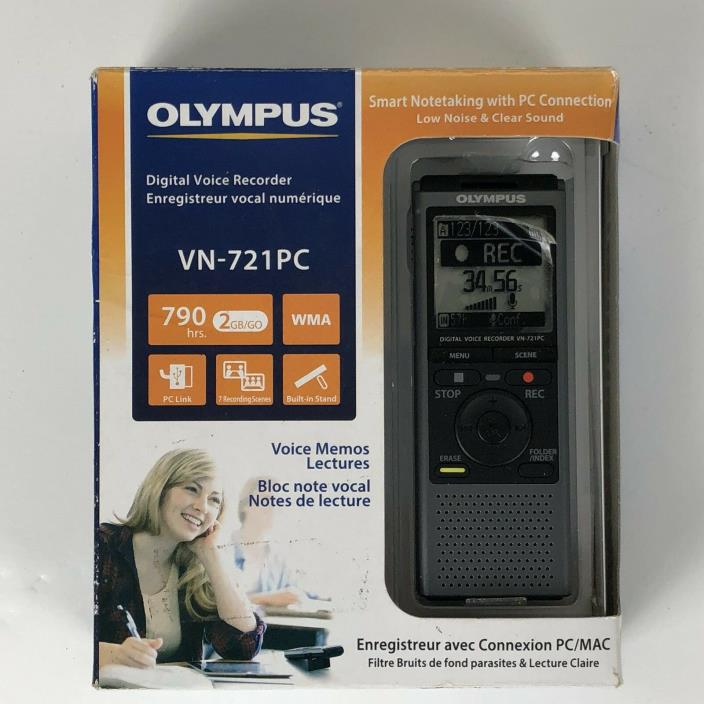 Olympus Digital Voice Recorder VN-721PC 790 Hrs. 2GB WMA NEW with Box