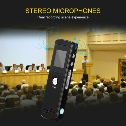 Digital Voice Recorder w/ Mic LCD Voice Activated Recorder Sound Playback USA