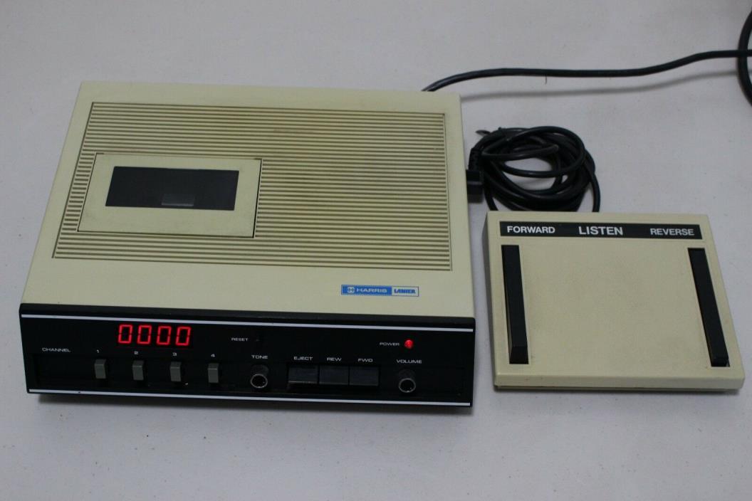 Lanier LCT-3D Cassette Transcriber Vintage With LX-017-5 Foot Standard Cassette