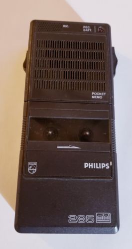 Phillips 285 Mini Cassette Tape Recorder 