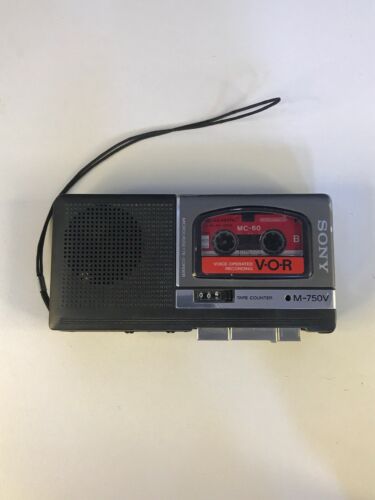Sony M-750V Micro-cassette Recorder V-O-R With Tape A30