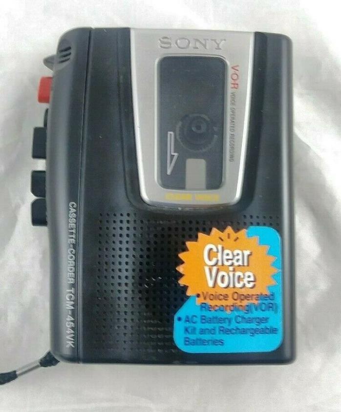 Sony TCM-454VK Cassette-Corder Voice Operated Recorder READ DESCRIPTION !!