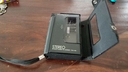 Sony Stero Cassette-Corder TCS-430 Tape Player Walkman with Case Untested