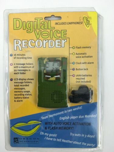 Digital voice recorder Oregon Scientific with earphones VR268-16 New In Package