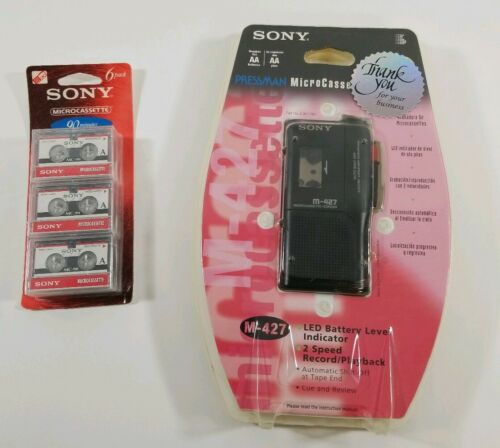 Sony M-427 Pressman Microcassette Recorder New sealed